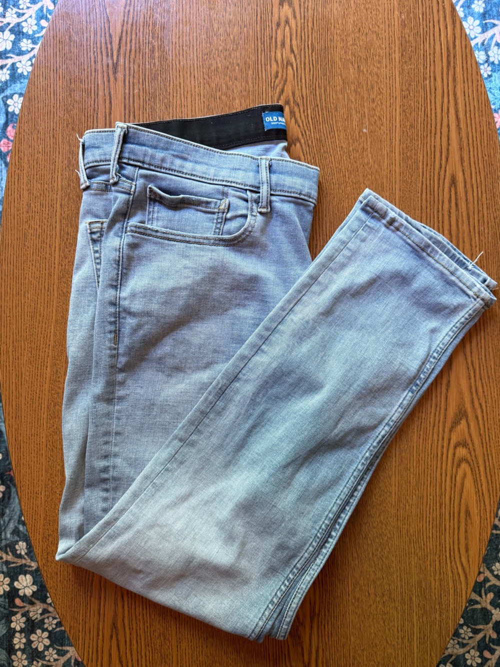 Mens light wash denim